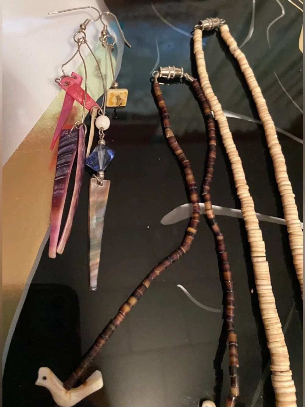 Vintage Native American- 3Necklaces, 1Bracelet, &1 pair Earrings #100